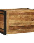 vidaXL Кутия за съхранение Кафяв и черен 80 x 50 x 50 см