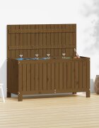 vidaXL Кутия за съхранение меденокафява 115x49x60 см бор масив
