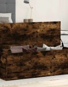 vidaXL Кутия за съхранение опушен дъб 102x35x35 см инженерно дърво