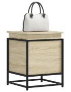 vidaXL Кутия за съхранение опушен дъб 40x40x515 см инженерно дърво