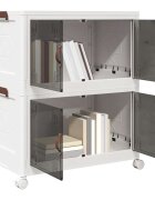 vidaXL Кутия за съхранение с колела на 2 нива 75 L 64x40x76 cm