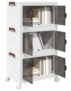 vidaXL Кутия за съхранение с колела на 3 нива 28 L 485x295x86 cm