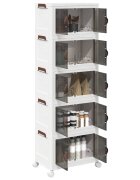 vidaXL Кутия за съхранение с колела на 5 нива 28 L 485x295x139 cm