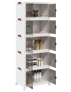vidaXL Кутия за съхранение с колела на 5 нива 75 L 64x40x179 cm