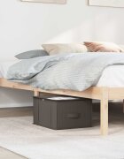 vidaXL Кутия за съхранение с прозрачна горна част 6 бр. 336 Л Сиво