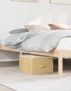 vidaXL Кутия за съхранение с прозрачна горна част Кремаво