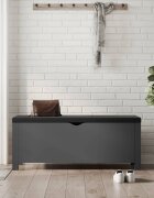 vidaXL Кутия за съхранение с възглавница сива 105x40x45 см