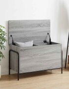 vidaXL Кутия за съхранение Сив Сонома 80 x 40 x 495 см