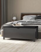 vidaXL Кутия за съхранение сива 105x40x45 см инженерно дърво