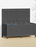 vidaXL Кутия за съхранение сива 147x68x64 см борово дърво масив