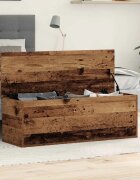 vidaXL Кутия за съхранение Старо дърво 102 x 35 x 35 cm
