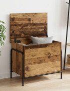 vidaXL Кутия за съхранение Старо дърво 80 x 40 x 495 см