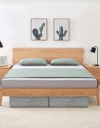 vidaXL Кутия за съхранение текстил 70x40x18 см сива