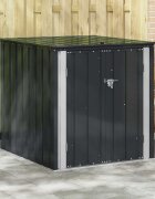 vidaXL Кутия за съхранение в градината Черно 1015 x 107 x 100 см