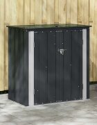 vidaXL Кутия за съхранение в градината Черно 1015 x 57 x 1005 см