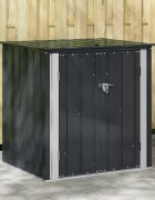 vidaXL Кутия за съхранение в градината Черно 1015 x 82 x 100 см