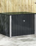 vidaXL Кутия за съхранение в градината Черно 1515 x 107 x 100 см