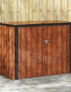 vidaXL Кутия за съхранение в градината Кафяво 1515 x 82 x 1105 см