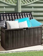 vidaXL Кутия за възглавници кафява 117x455x575 см 270 л