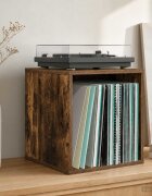 vidaXL Кутия за винилови албуми 2 бр. Опушен дъб 37 x 365 x 38 см