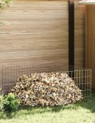 vidaXL Квадратен компостер 100 x 100 x 50 cm Желязо