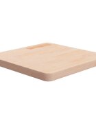 vidaXL Квадратен плот за маса 50x50x4 см необработен дъб масив