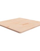 vidaXL Квадратен плот за маса 80x80x25 см необработен дъб масив