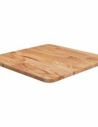 vidaXL Квадратен плот за маса светлокафяв 40x40x15 см дъб масив