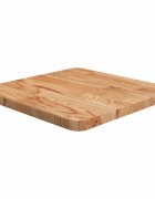 vidaXL Квадратен плот за маса светлокафяв 40x40x25 см дъб масив