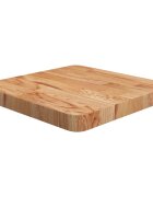 vidaXL Квадратен плот за маса светлокафяв 40x40x4 см дъб масив