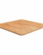 vidaXL Квадратен плот за маса светлокафяв 60x60x15 см дъб масив