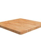 vidaXL Квадратен плот за маса светлокафяв 70x70x4 см дъб масив