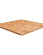 vidaXL Квадратен плот за маса светлокафяв 80x80x25 см дъб масив
