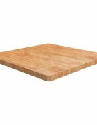 vidaXL Квадратен плот за маса светлокафяв 80x80x4 см дъб масив