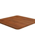 vidaXL Квадратен плот за маса тъмнокафяв 40x40x15 см дъб масив