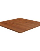 vidaXL Квадратен плот за маса тъмнокафяв 60x60x15 см дъб масив
