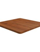 vidaXL Квадратен плот за маса тъмнокафяв 60x60x25 см дъб масив