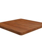 vidaXL Квадратен плот за маса тъмнокафяв 70x70x4 см дъб масив