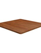 vidaXL Квадратен плот за маса тъмнокафяв 80x80x25 см дъб масив