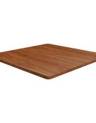 vidaXL Квадратен плот за маса тъмнокафяв 90x90x25 см дъб масив