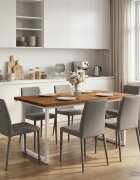 vidaXL Квадратна хранителна маса 160 x 70 x 75 см Натурално