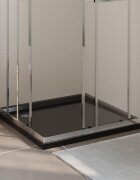 vidaXL Квадратно ABS душ корито черно 90x90 см