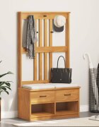 vidaXL L Дърво за антре SANDNES 87x40x1595 cm масивна дървесина бор