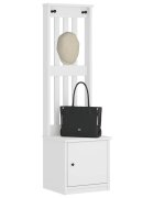 vidaXL L Дърво за антре SANDNES бяло 45x40x1595 cm