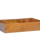vidaXL L Мивка тиково дърво масив 50x35x10 см