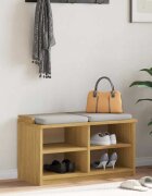 vidaXL L Пейка за антре SANDNES 87x40x50 cm Масивна дървесина Бор