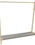 vidaXL L Закачалка за дрехи с рафтове 106x34x102 cm Бамбук