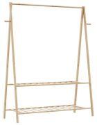 vidaXL L Закачалка за дрехи с рафтове 132x455x1505 cm Бамбук