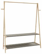 vidaXL L Закачалка за дрехи с рафтове 132x455x1505 cm Бамбук