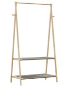 vidaXL L Закачалка за дрехи с рафтове 96x455x1505 cm Бамбук